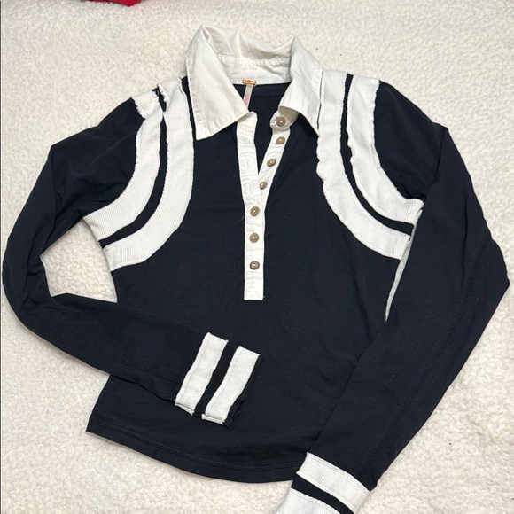 Free People Tops - Free People Black and White Button Up - S